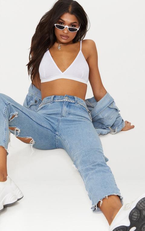 Basic Triangle White Bralet