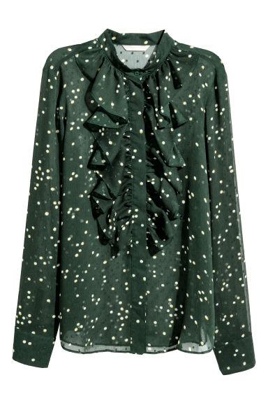 H & M - Plumeti Blouse - Green