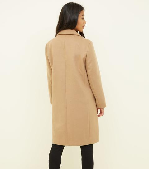 camel revere collar long coat