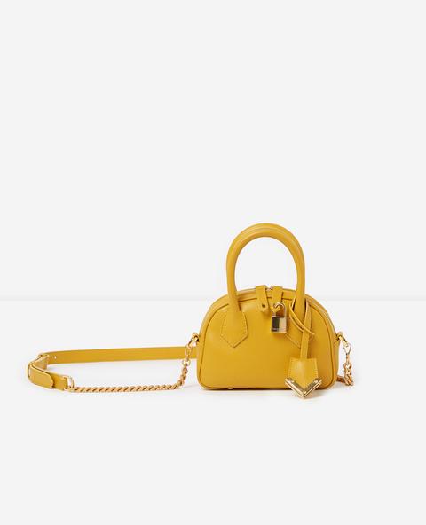 sac jaune cuir