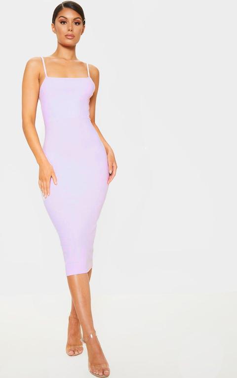 Lilac Strappy Midi Dress, Purple