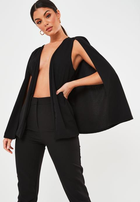 Blazer Stretch Noir Style Cape