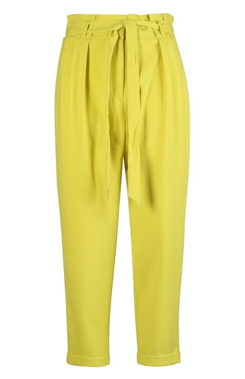 Pantaloni Lime Con Cintura