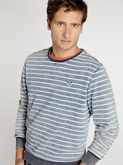 Striped Indigo Round Neck