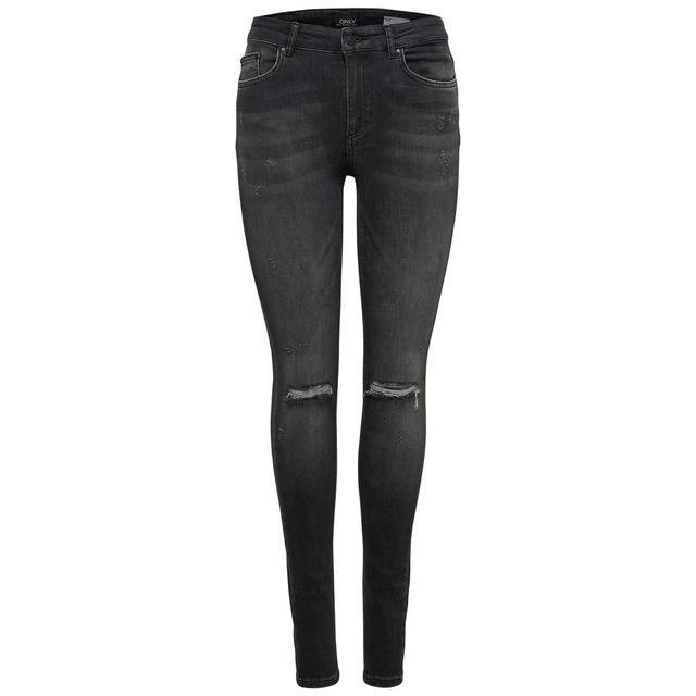 Only Onllux Mid Skinny Fit Jeans Damen Grau From Only On 21 Buttons