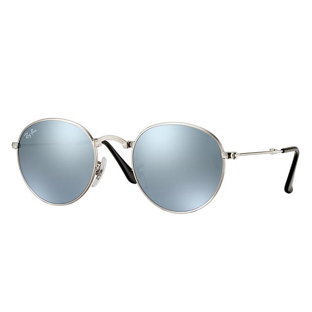 ray ban round metal argento