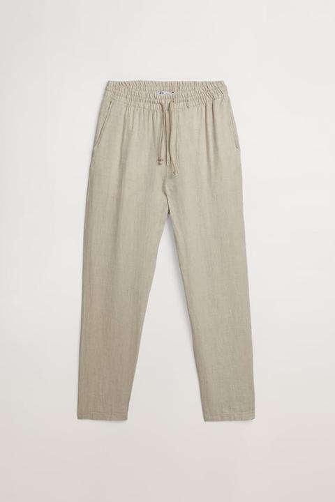 Pantalón Cintura Jogger Lino