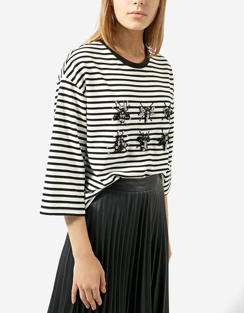 Camiseta Rayas Con Joyas