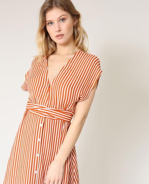 Vestido Midi Con Cinturón