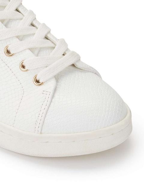 Elodie White Lace Up Trainer