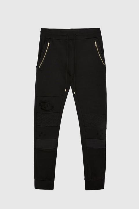 Pantaloni Jogger Biker Strappi