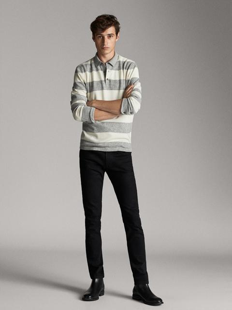 Jersey Polo Rayas Lana Cashmere
