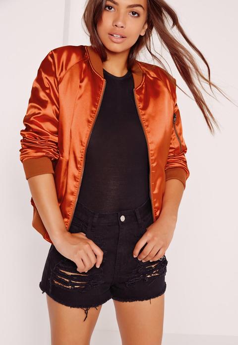 Orange sale satin jacket