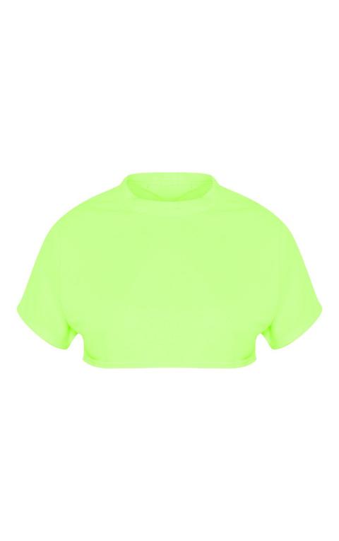 neon lime green crop top