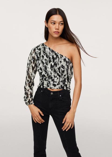 Blusa Escote Asimétrico