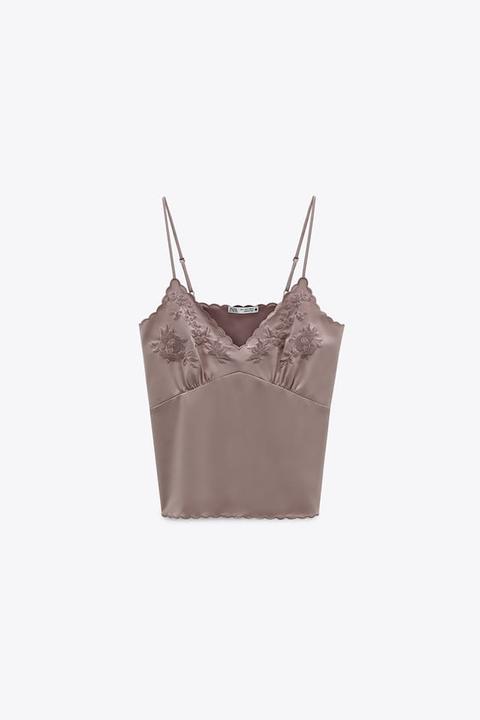 Top Brodé Style Lingerie