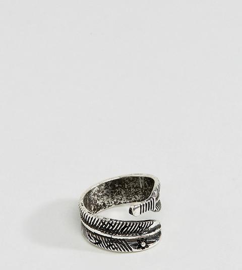 Anillo Con Diseño Envolvente De Pluma De Asos Plus