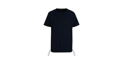 Camisa De Crespón De Algodón Con Cordón Ajustable