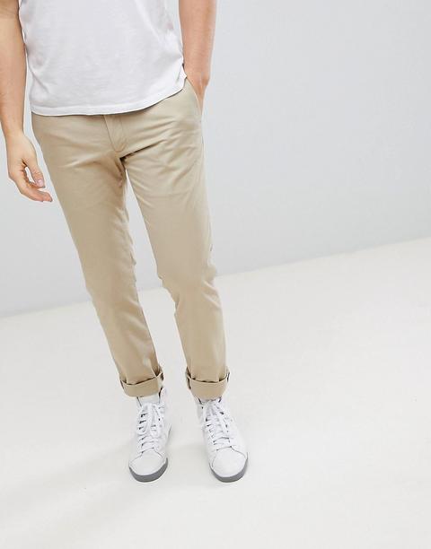 Chinos De Corte Slim Elástico En Beis De Polo Ralph Lauren