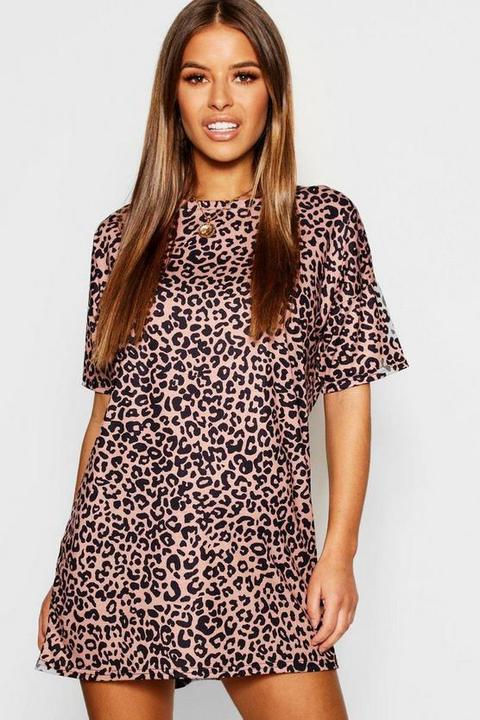 leopard t shirt dress