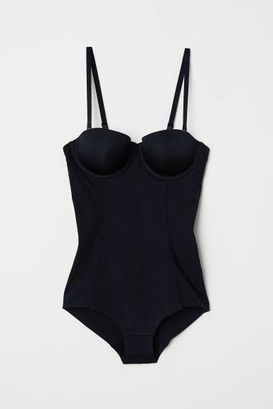 H & M - Body Balconette Moldeador - Negro