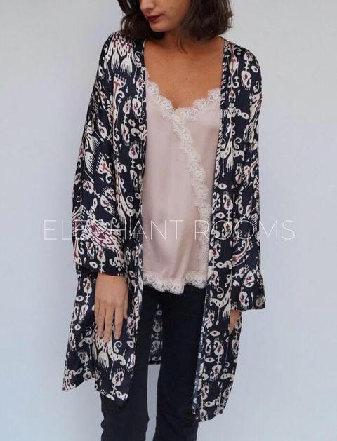 Kimono Estampado Negro