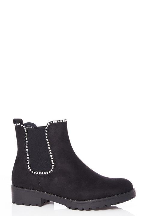 Black Diamante Chelsea Ankle Boots from 