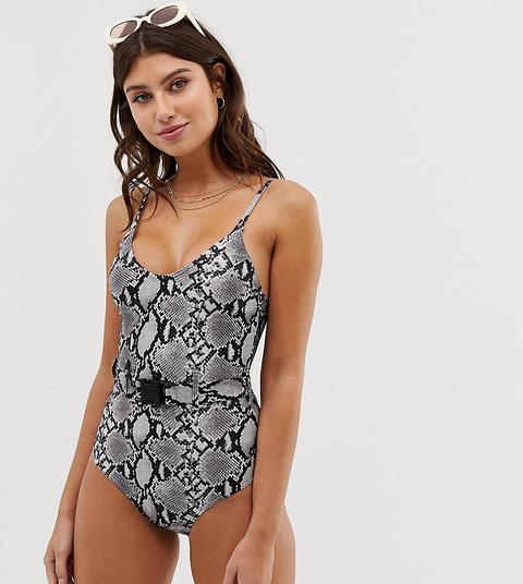 new look belted swimsuit