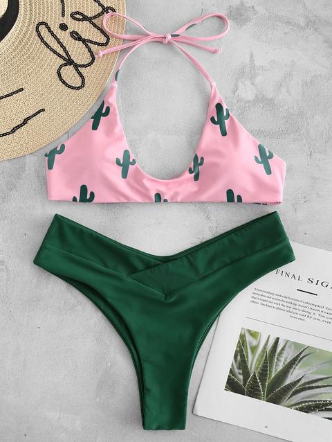 zaful cactus bikini