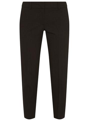 Womens Petite Black Naples Ankle Grazer Trousers- Black, Black