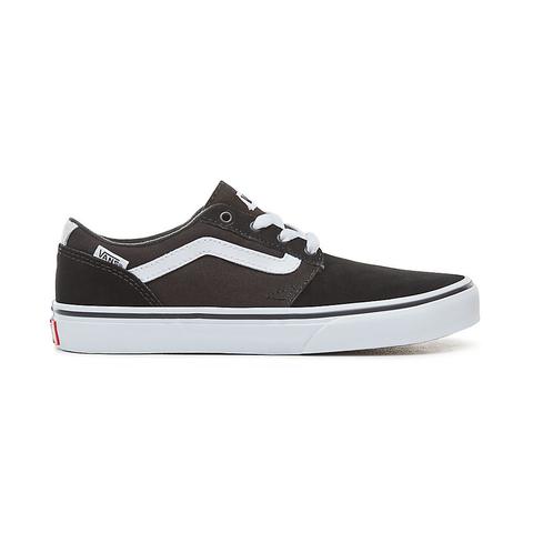 Vans Scarpe Bambino Chapman Stripe In Pelle Scamosciata (4-12 Anni) (black-white) Bambino Nero