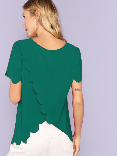 Scallop Plain Top