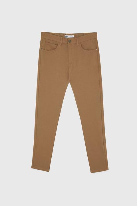 Pantaloni Skinny Fit Knit