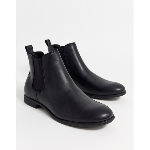 jack & jones leather chelsea boots