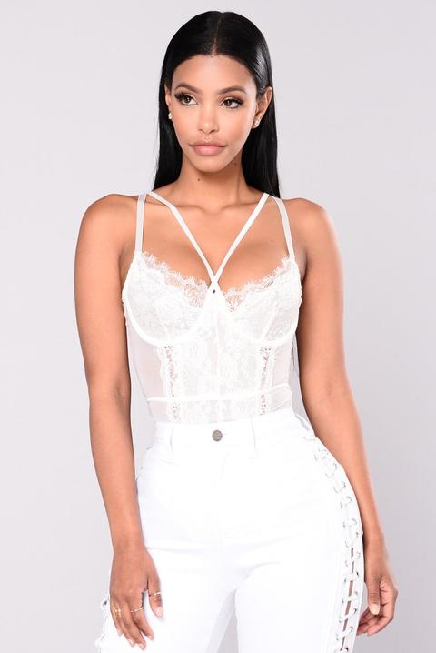 Somebody To Love Lace Teddy - White