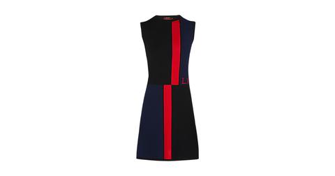 Colorblock Fit And Flared Dress