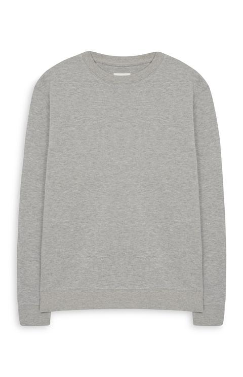 Grey Crew Neck Top