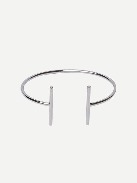 Silver Open Cuff Minimalist Bracelet