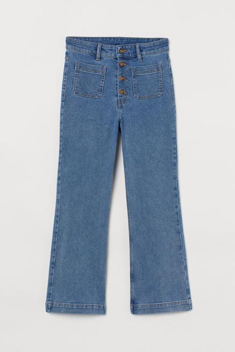 Kick Flare High Ankle Jeans - Azul