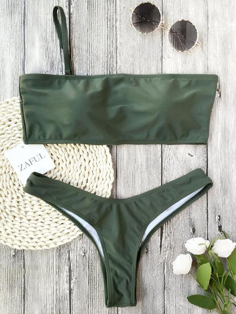 Bikini Imbottito A Fascia A Monospalla Con Perizoma