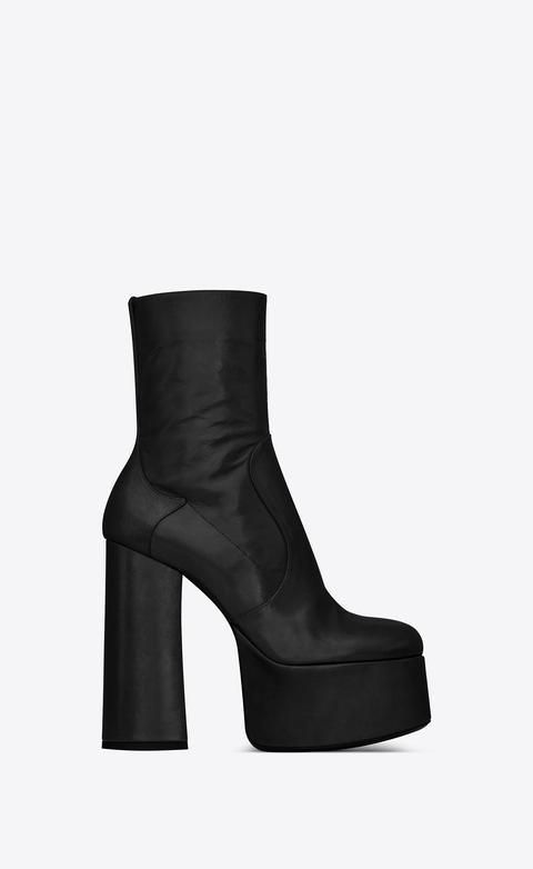 Billy Platform Booties In Leather