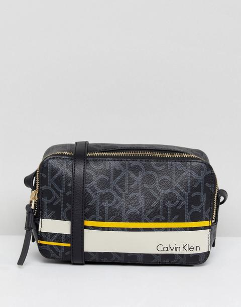 Calvin Klein - Camera Bag Bianca E Nera - Nero
