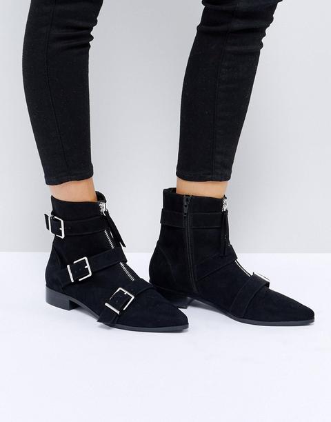 Asos - Ayla - Stivaletti Con Fibbia - Nero