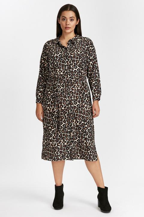 next leopard shirt dress