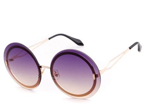 Mykonos Round Purple Sunglasses