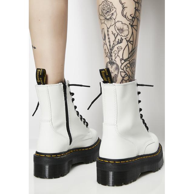 white jadon 8 eye boots