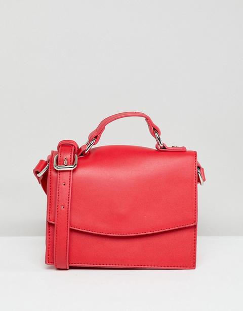 Pieces - Bright - Borsa Strutturata A Tracolla - Rosso