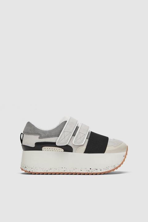 Deportivo Multicolor Plataforma Piel