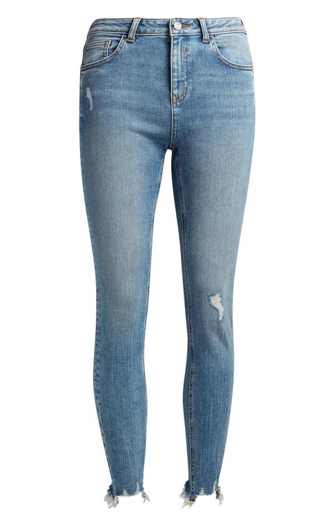 blue ankle grazer jeans