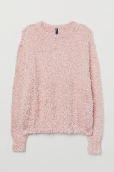 H & M - Pullover In Filato Peloso - Rosa